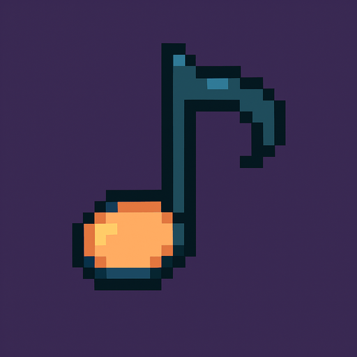 Nota yap 2d pixel art.
In-Game asset.  2d.  High contrast.  No shadows