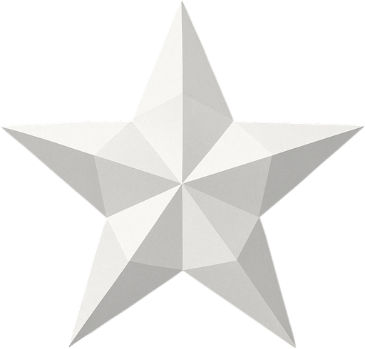 low polly white star.
In-Game asset.  2d.  High contrast.  No shadows