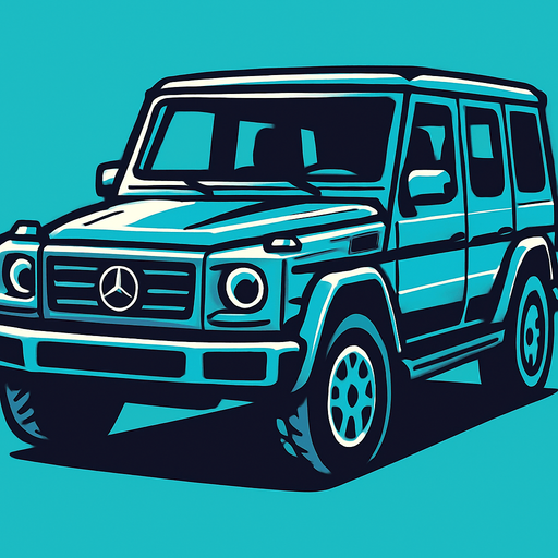 Mercedes g class.
In-Game asset.  2d.  High contrast.  No shadows