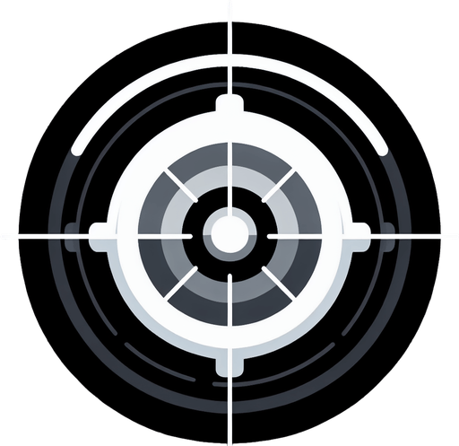 Simple circular click target, showing where the hero needs to walk to. Grayscale. No shadows
Single Game Texture. In-Game asset. 2d. Blank background. High contrast. No shadows.