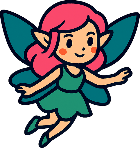 Fée.
In-Game asset.  2d.  High contrast.  No shadows