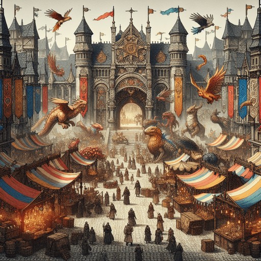 a festival in a  fantasy rts style.
Single Game Texture. In-Game asset. 2d. Blank background. High contrast. No shadows.