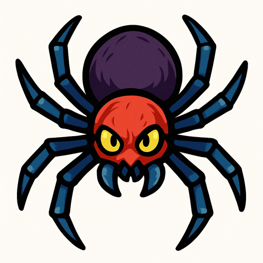 Araignée.
In-Game asset.  2d.  High contrast.  No shadows