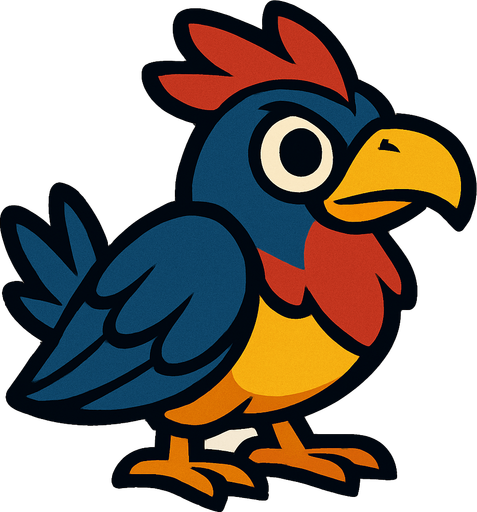 Bird.
In-Game asset.  2d.  High contrast.  No shadows