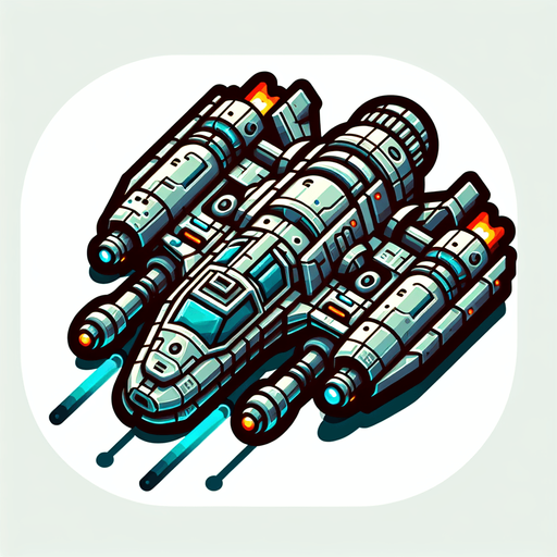 A spaceship shooter.
Single Game Texture. In-Game asset. 2d. Blank background. High contrast. No shadows.