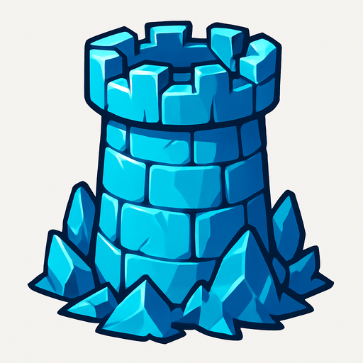 ice tower.
In-Game asset.  2d.  High contrast.  No shadows