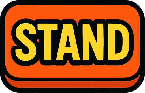 standBtn.
In-Game asset.  2d.  High contrast.  No shadows