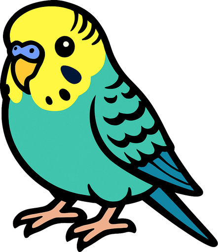 Budgerigar.
In-Game asset.  High contrast.  No shadows