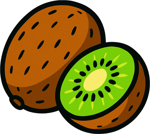 Kiwi.
In-Game asset.  2d.  High contrast.  No shadows