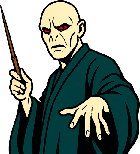 Lord Voldemort.
In-Game asset.  2d.  High contrast.  No shadows