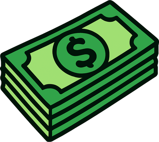 money.
In-Game asset.  2d.  High contrast.  No shadows