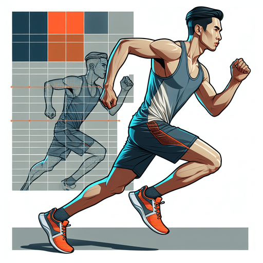 A person running.
Single Game Texture. In-Game asset. 2d. Blank background. High contrast. No shadows.