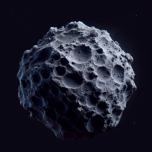 asteroid.
Single Game Texture.  In-Game asset.  Blank background.  High contrast.  No shadows