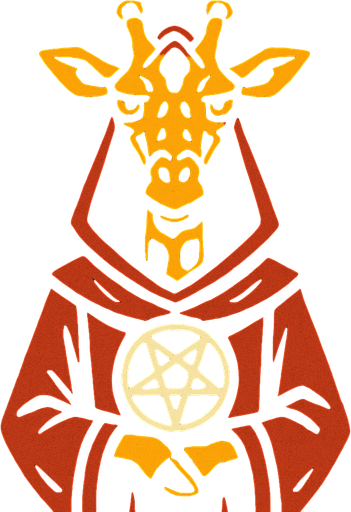 cultist girrafe.
In-Game asset.  2d.  High contrast.  No shadows