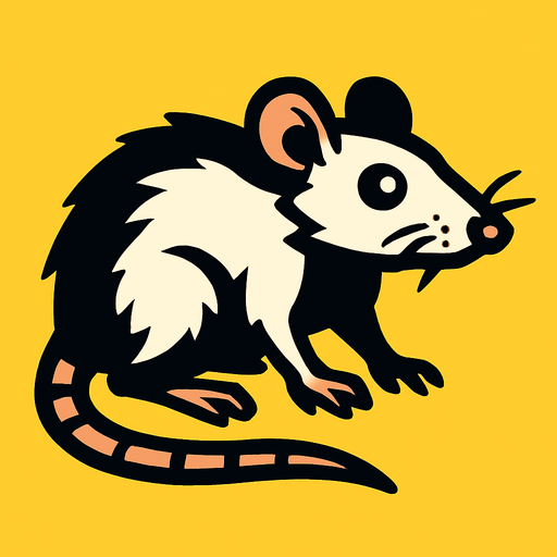 Rat.
In-Game asset.  2d.  High contrast.  No shadows