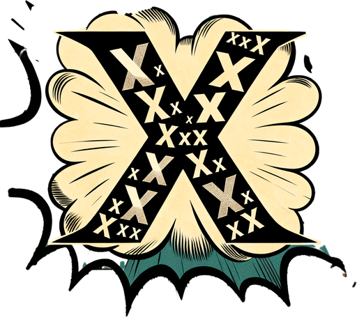 text popup "x16!".
comic style