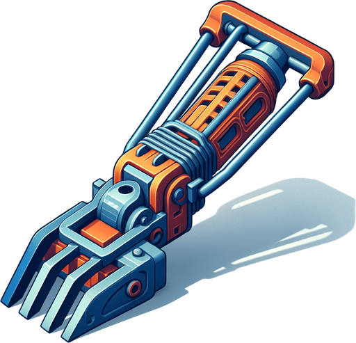 Harvesting tool.
Single Game Texture.  In-Game asset.  2d.  Blank background.  High contrast.  No shadows