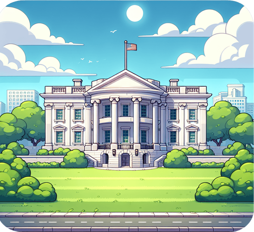 2d. cartoon. an image of the withehouse to used as background image. include grass and sky..
Single Game Texture. In-Game asset. 2d. Blank background. High contrast. No shadows.