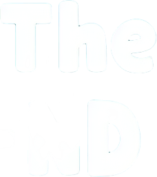 cartoon "The End?" text.
Single Game Texture. In-Game asset. 2d. Blank background. High contrast. No shadows.
