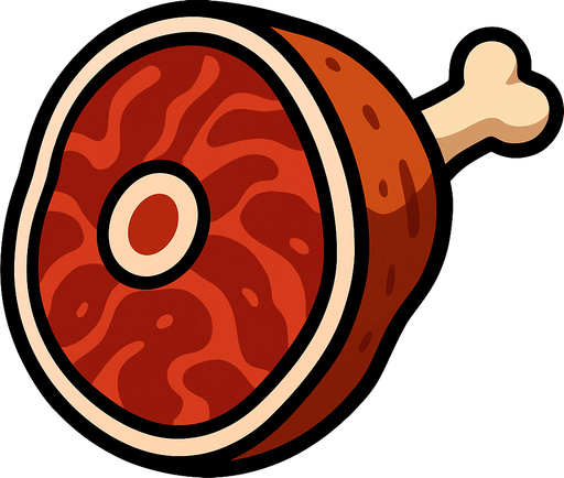meat.
In-Game asset.  2d.  High contrast.  No shadows