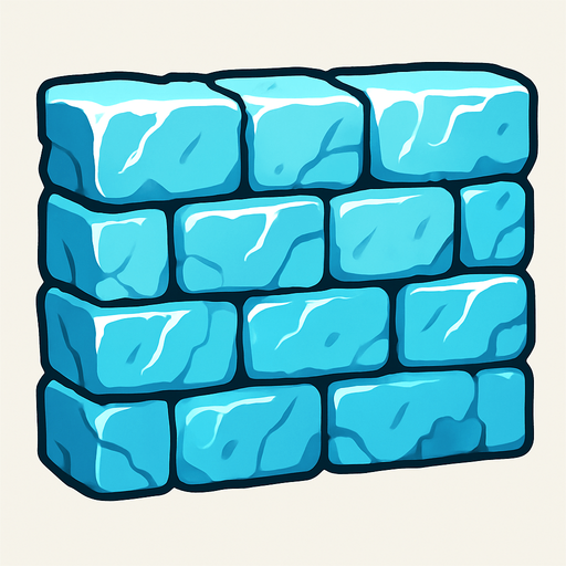 Ice wall.
In-Game asset.  2d.  High contrast.  No shadows
