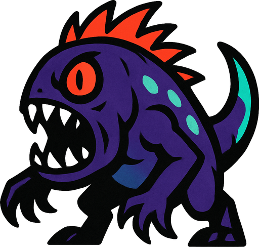 Düşman farklı canavar.
In-Game asset.  2d.  High contrast.  No shadows