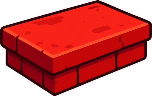 red platform.
In-Game asset.  2d.  High contrast.  No shadows
