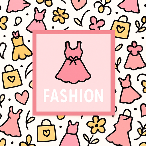 cute design fashion logo card pattern top view..
In-Game asset.  2d.  High contrast.  No shadows