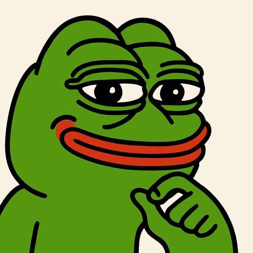 meme kurbağa.
In-Game asset.  2d.  High contrast.  No shadows