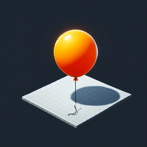 turuncu balon.
Single Game Texture.  In-Game asset.  2d.  Blank background.  High contrast.  No shadows