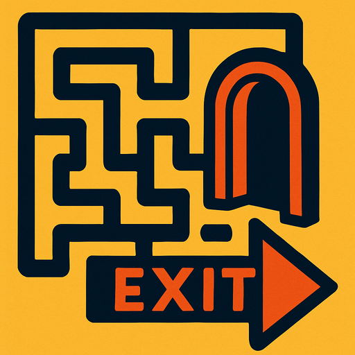 Maze exit.
In-Game asset.  2d.  High contrast.  No shadows