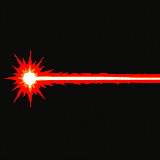 A huge Laser beam, red.
In-Game asset.  2d.  High contrast.  No shadows