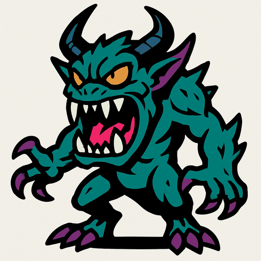 Monster.
In-Game asset.  2d.  High contrast.  No shadows