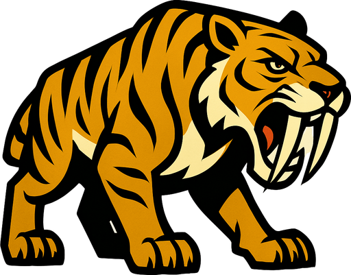 Sabertooth tiger.
In-Game asset.  2d.  High contrast.  No shadows