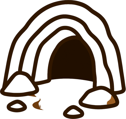 A brown cave