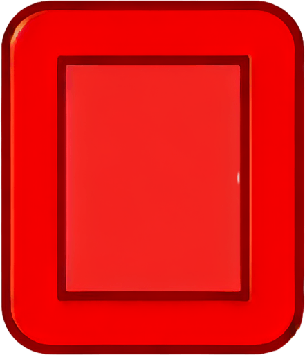 red rectangle with rounded corners.