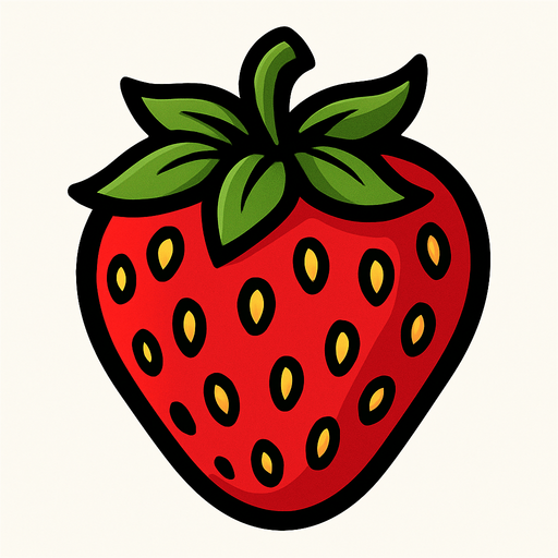 Çilek.
In-Game asset.  2d.  High contrast.  No shadows