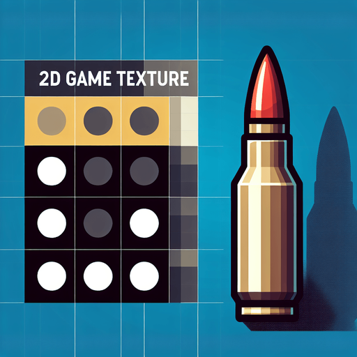 Bullet.
Single Game Texture.  In-Game asset.  2d.  Blank background.  High contrast.  No shadows