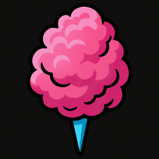 Algodón de azúcar.
In-Game asset.  2d.  High contrast.  No shadows