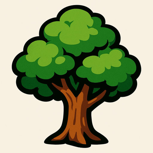tree.
In-Game asset.  2d.  High contrast.  No shadows