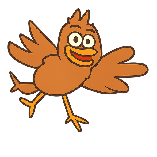 Bird. No background. Transparent background. Blank background. No shadows. 2d. In-Game asset. flat