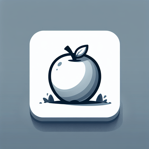 apple.
Single Game Texture. In-Game asset. 2d. Blank background. High contrast. No shadows.