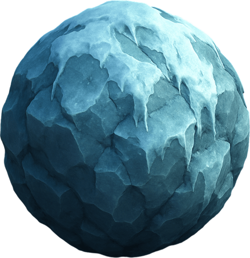 full round icy rock.
In-Game asset