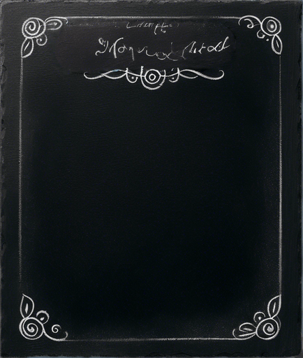 "POTION" handwritten in chalk