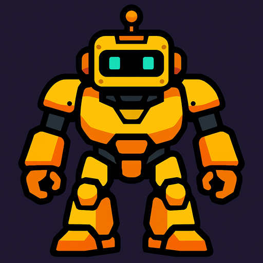 Robot.
In-Game asset.  2d.  High contrast.  No shadows