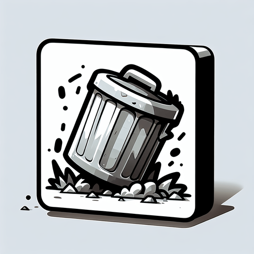 Cartoon overflowing trash can, game asset, floating
Single Game Texture. In-Game asset. 2d. Blank background. High contrast. No shadows.