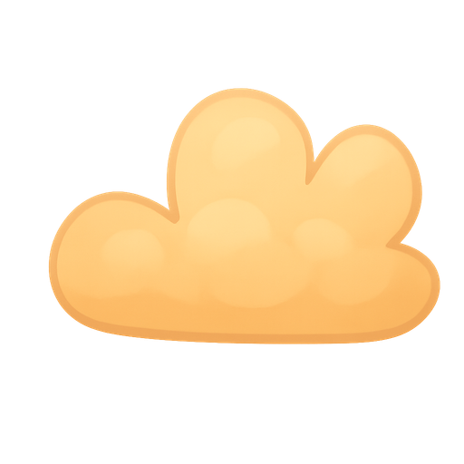 Cloud. No background. Transparent background. Blank background. No shadows. 2d. In-Game asset. flat
