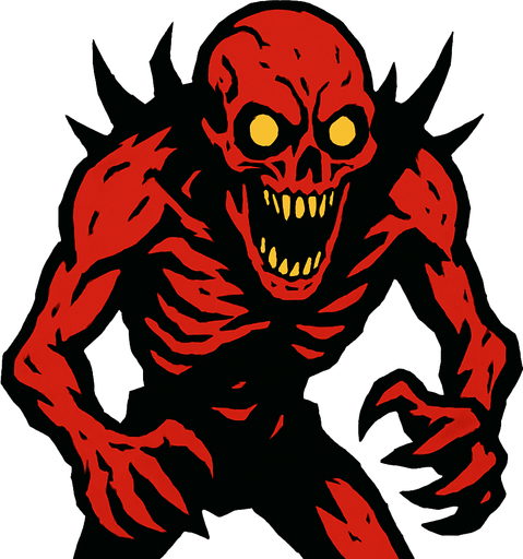 korkunç düşman.
In-Game asset.  2d.  High contrast.  No shadows