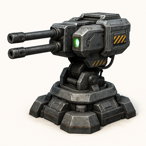 Uzay Savunma Kulesi - Yazısız - Gerçekçi.
In-Game asset.  High contrast.  No shadows