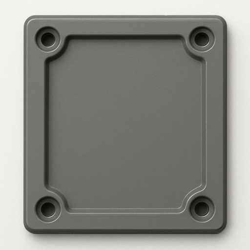 realistic, plastic, gray, rectangular.
In-Game asset.  2d.  High contrast.  No shadows